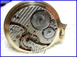 Hamilton 992b Pocket Watch X-8nice G/f Case & Dial Bar-over-crown Runs Nicely