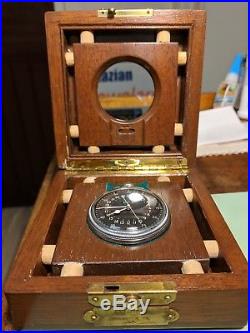 Hamilton GCT 22j WWII 4992B Military Navy Pocket Watch Air Man 24 Wood Case