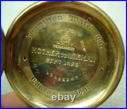 Hamilton Pocket Watch, 12 Size, 17j, Grade 914, Vintage 1921, Gp Hamilton Case