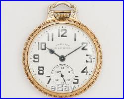 Hamilton Railway Special 992B 16s 21j Pocket Watch in Wadsworth 10k G. F. Case