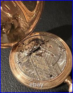 Hamilton size 18 Hunter case 21 jewels Gold filled Pocket Watch 1901