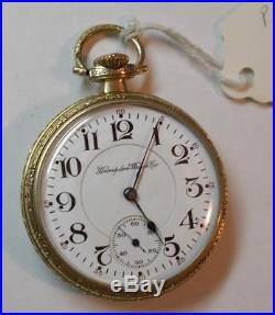 Hampden 16s 21J Chronometer Open Face High Grade Pocket Watch YGF Case