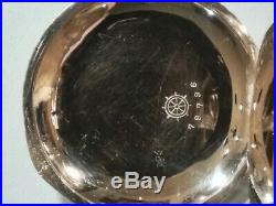 Hampden 6S. 15 jewels fancy dial (1896) 14K gold filled pie crust hunter case