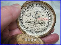 Hampden PERRY model/R/R grade/1890/17jl/Teske regulator/box case with orig paper