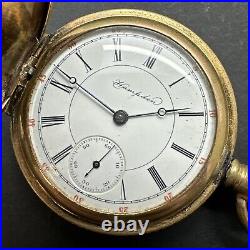 Hampden Pocket Watch 1889 6S 15J Hunting Case Pocket Watch Running