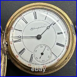 Hampden Pocket Watch 1889 6S 15J Hunting Case Pocket Watch Running