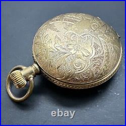 Hampden Pocket Watch 1889 6S 15J Hunting Case Pocket Watch Running