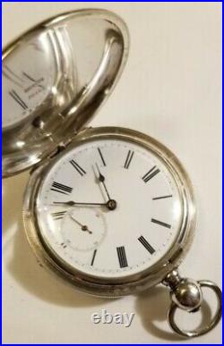 Henry Biegulin 18 Size 11 Jewel Key Wind Pocket Watch Coin Silver Case Circa1880