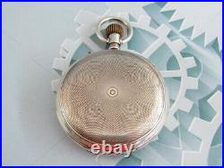 Henry Moser (Hy Moser & Cie) Swiss Silver Case Enamel Dial Antoque Pocket Watch