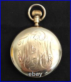 ILLINOIS WATCH CO 17j 53mm LEVER SET RAILROAD 20 YEAR GF CASE POCKET WATCH