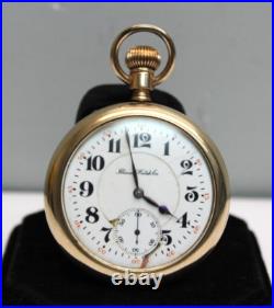 ILLINOIS WATCH CO 17j 53mm LEVER SET RAILROAD 20 YEAR GF CASE POCKET WATCH