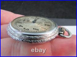 ILLINOIS pocket watch case BUREN 12s 6j TRIBUNE antique BEAUTIFUL CASE