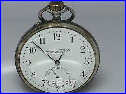 IWC Schaffhausen Pin Set Pocket Watch 0.800 Silver Case Rare 1902-1907 (N239)