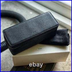 IWC Top Gun Black Leather 3 Watch Roll Travel Storage Case New in Box Rare