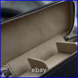 IWC Top Gun Black Leather 3 Watch Roll Travel Storage Case New in Box Rare