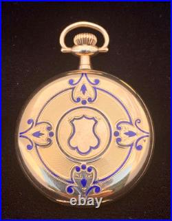 Illinois 12s 21J 117 Year Old Vanguard Fancy Multi Color Dial Silver Case Fine