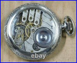 Illinois 16s pocket watch runs great + display case 1907 lot d245