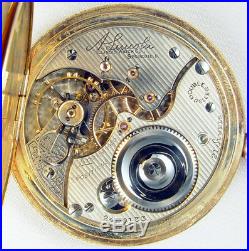 Illinois A Lincoln 21 Jewel 16s Beautiful Hunting Case Railroad Pocket Watch