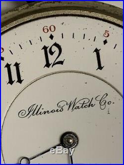 Illinois Getty Pocket Watch Grade 173 Mod 5 16s 15j Fahys Oresilver Case Ticking