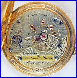 Illinois Paillard Non-magnetic 21 Jewel 18s Hunting Case Rare Pocket Watch