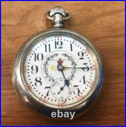 Illinois Pocket Watch train locomotive case 17 Jewels 18s