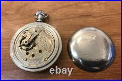 Illinois Pocket Watch train locomotive case 17 Jewels 18s