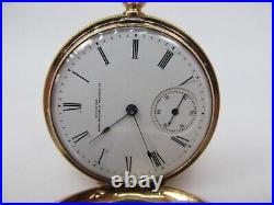 Illinois Springfield Arlington Pocket Watch in C&A Pequingnot Solid Gold Case