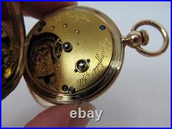 Illinois Springfield Arlington Pocket Watch in C&A Pequingnot Solid Gold Case