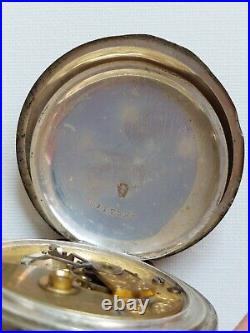 Illinois Watch Co. 1883 Pocket Watch 459218 Model 2 18s Coin Silver Hunter Case