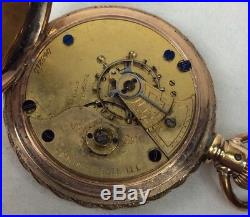 Illionios Watch 1888 Key Wind Gold Filled Hunter Case Size 18 (W169)