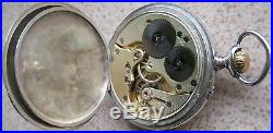 International Watch Co. Pocket Watch Silver Case open face 51 mm. In diameter