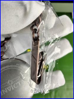 Invicta Quartz Vintage Pocket Watch 34570 Brown SS Case Chain Metal Dial WR30M