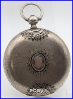 JOHN HARRISON LIVERPOOL KEYWIND SILVER CASE HIGH GRADE POCKET WATCH 55.8mm(KG)
