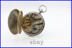 JOHN HARRISON LIVERPOOL KEYWIND SILVER CASE HIGH GRADE POCKET WATCH 55.8mm(KG)