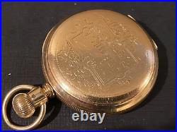 Keystone Size 18 Gold Filled Hunter Case Pocket Watch 1890