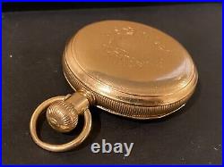 Keystone Size 18 Gold Filled Hunter Case Pocket Watch 1890