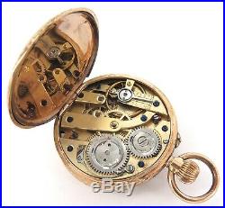 LATE 1800s LADIES POCKET WATCH With SUPERB 14K GOLD CASE & GREAT DIAL