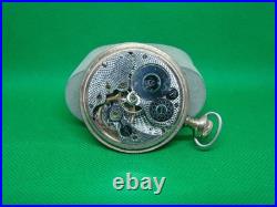 LEVER SET ANTIQUE POCKET WATCH 17j SOUTH BEND 16s GOLD FILLED EAGLE CASE! K8