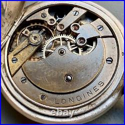 LONGINES vintage pocket watch 1910s hunter case manual winding works from Japan