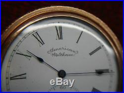 LOVELY AMERICAN WALTHAM LADIES POCKET WATCH With14K ROSE GOLD FILLED HUNT CASE