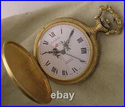 LOVELY CASE EVER SUISS 1980 Swiss Hi Grade Pocket Watch Perfect Fully Serviced