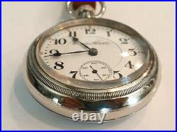 Large18SZ Hampden Pocket Watch in Nice Display Case. 58.7mm, 17 Jewel, Serviced