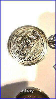 Large -18SZ Elgin Pocket Watch- in Nickel Silver Case, Serviced- Runs Good -15 j