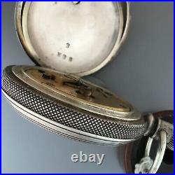 Large Elgin Key Wind Beautiful Coin Silver Case Total Weight 158 Grams