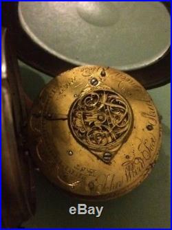 Large Late Georgian John Ward London Sliver Cased Pocket watch