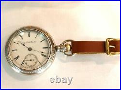 Large, Thick 18 SZ Elgin Pocket Watch in Display Case-Serviced, Runs Good-13 J
