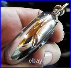 Large Vintage 1919 Elgin Display Case 18s Pocket Watch Runs Kps Time (video)