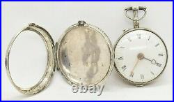 Late 1700s/Early 1800s Pair Cased Fusee Pocketwatch Needs Work/Parts