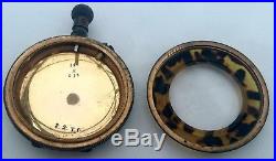 Late 19thC pocket watch case. Gold plated and tortoiseshell