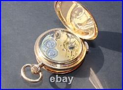 LeCoultre High Grade 30 Jewels solid gold repeater pocket watch